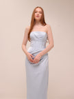 Strapless Corset Column Gown