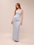 Strapless Corset Column Gown