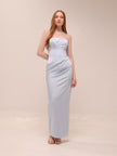 Strapless Corset Column Gown