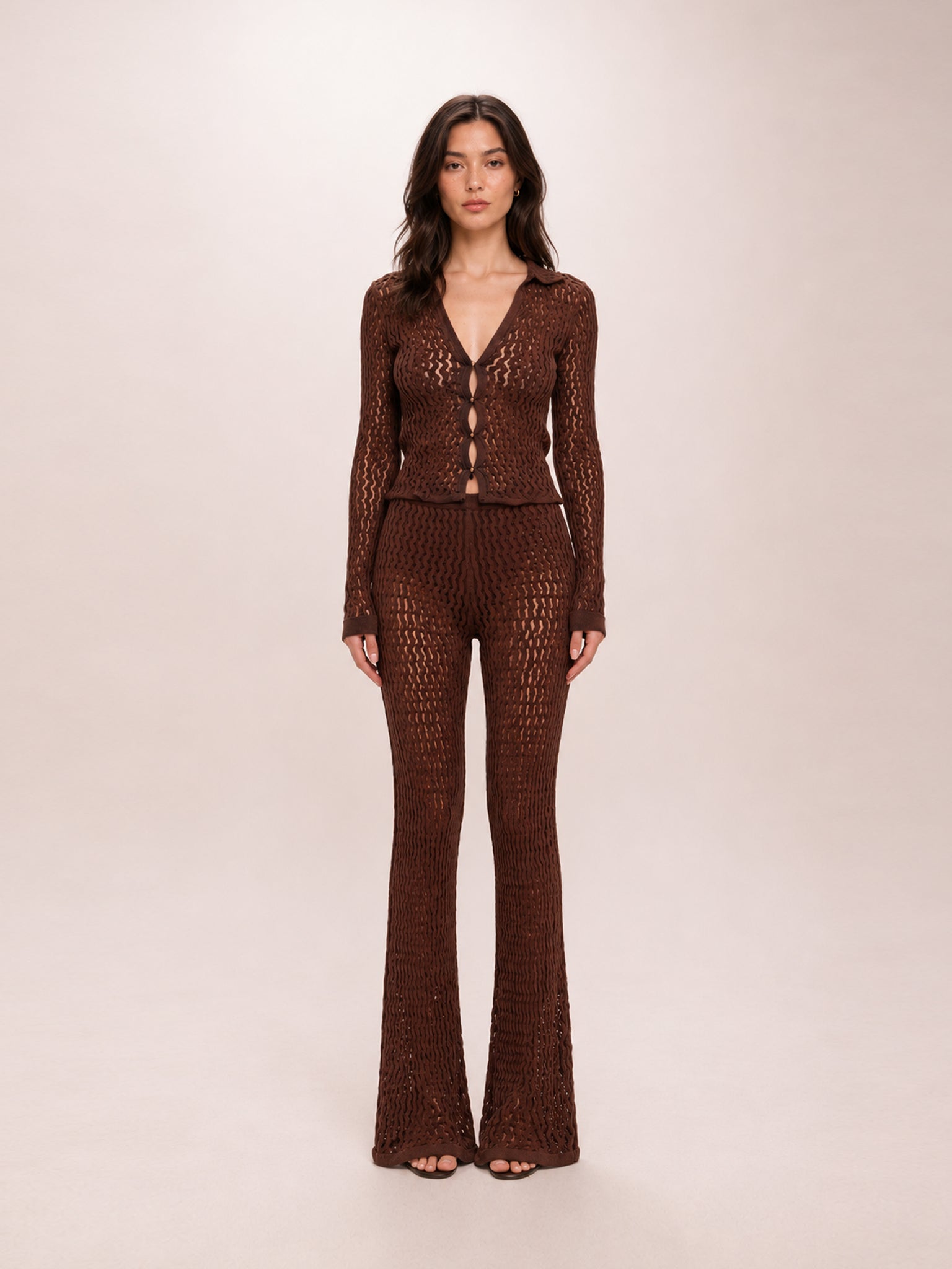 Open-Knit Long Sleeve and Pants
