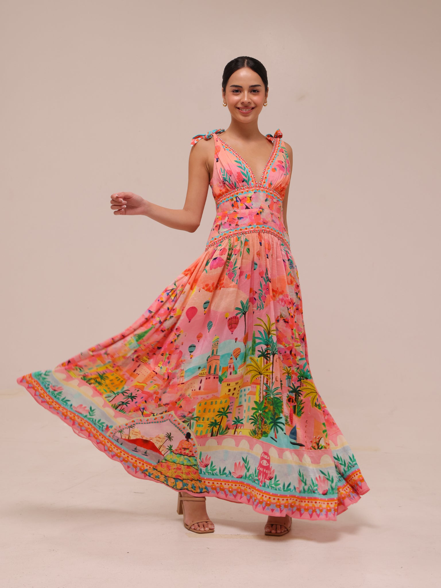 Tie Shoulder Dress Sister Sunset