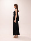 Muse Mesh Halter Gown in Black