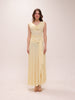 The Solène Drape Maxi Dress in Yellow