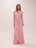 The Solène Drape Maxi Dress in Pink