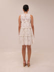 White Eyelet A-Line Ruffle Tiered Boho Indie