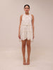 White Eyelet A-Line Ruffle Tiered Boho Indie