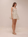 Rosette Tulle Mini Dress Sage