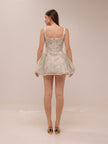 Rosette Tulle Mini Dress Sage
