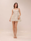 Rosette Tulle Mini Dress Sage