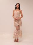 Kai Floral Strapless Midi Dress