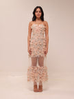 Kai Floral Strapless Midi Dress