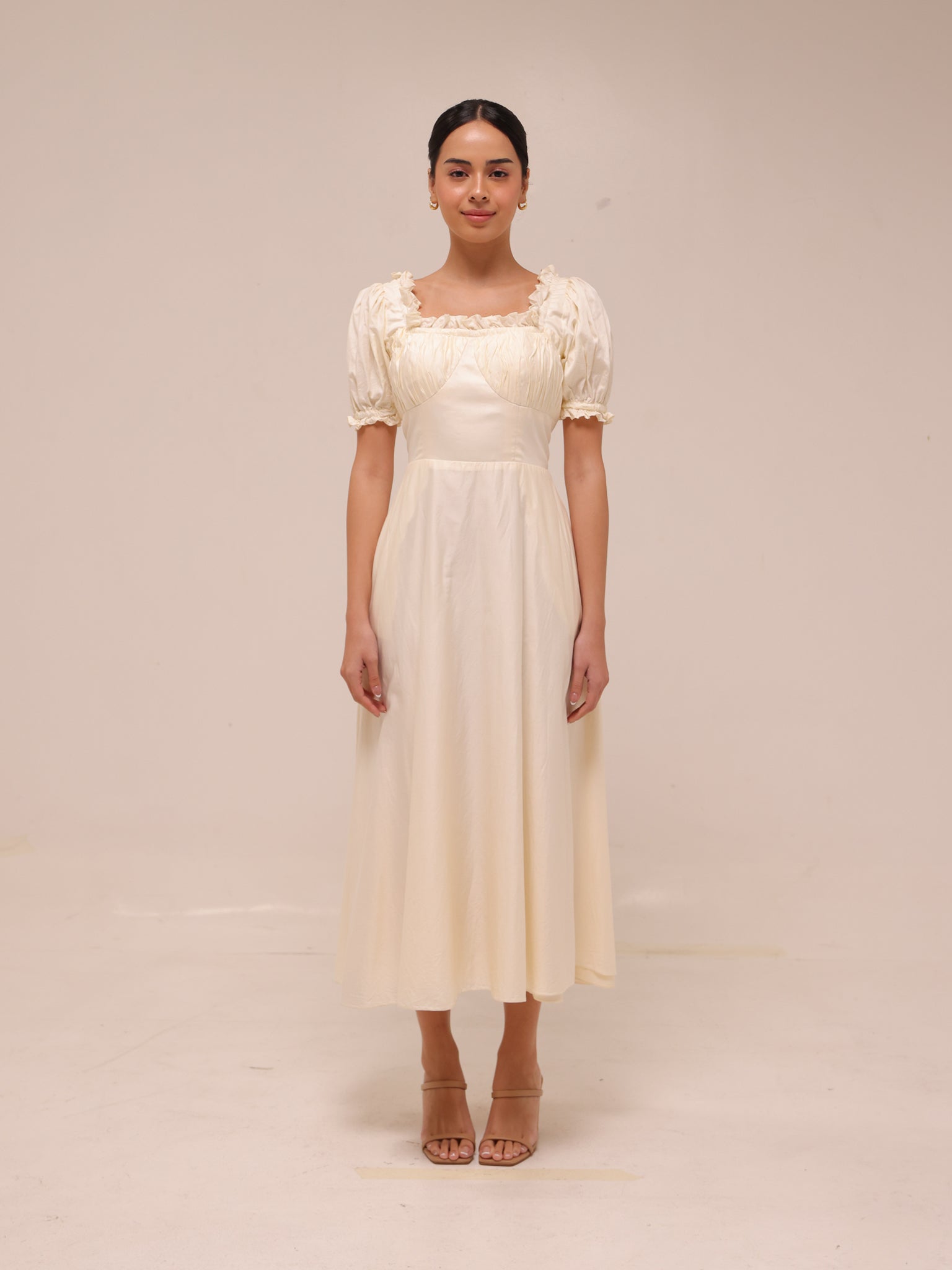 Clara Ivory Midi Dress