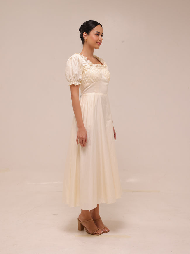 Clara Ivory Midi Dress