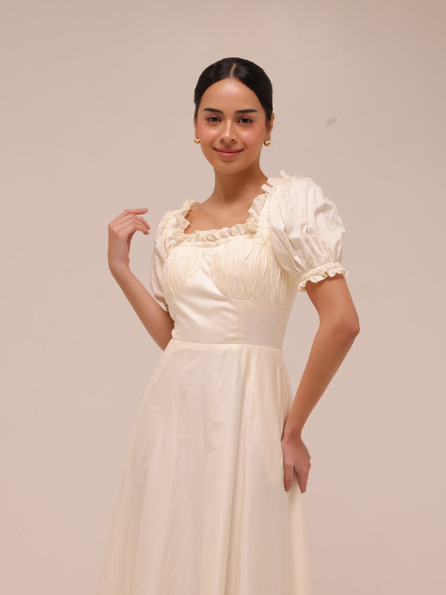 Clara Ivory Midi Dress
