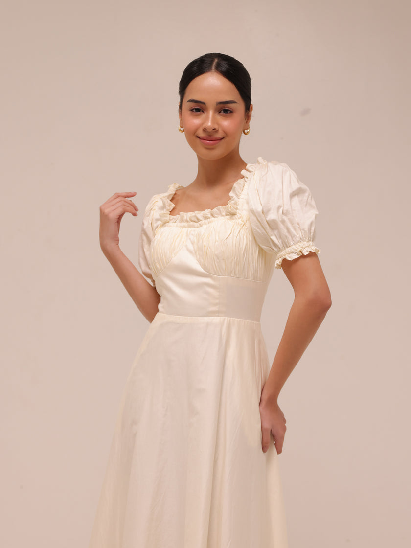 Clara Ivory Midi Dress