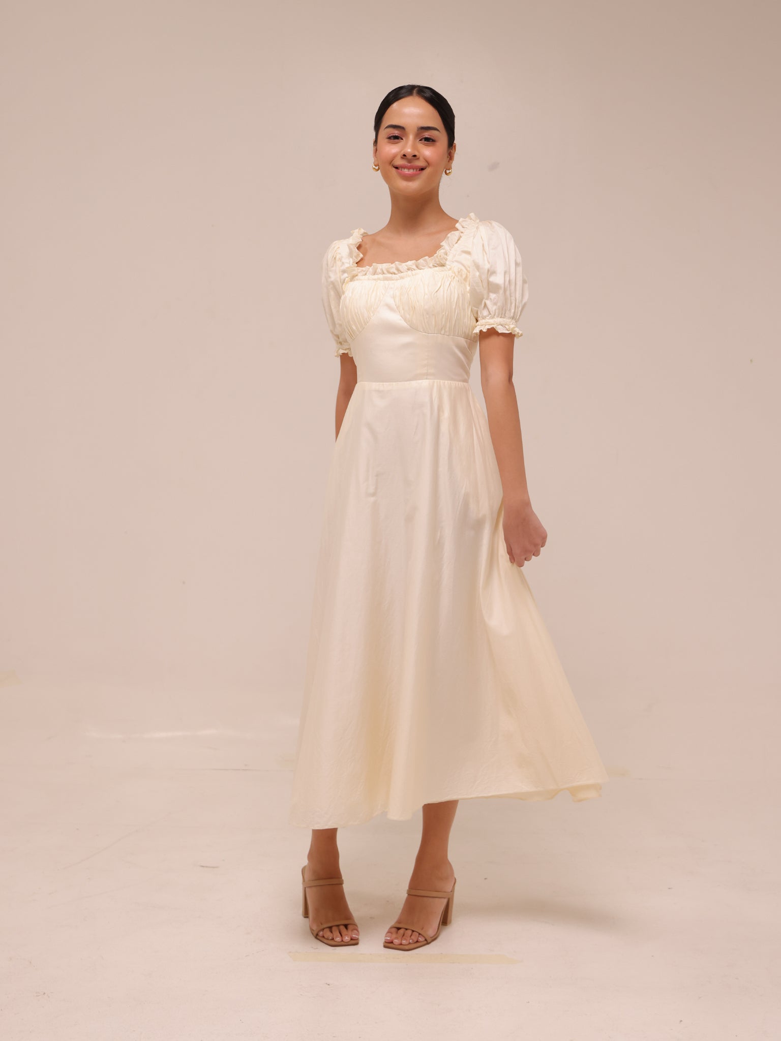 Clara Ivory Midi Dress