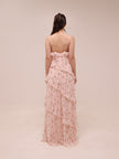 Coquette Floral Ruffle Slip Maxi Dress