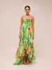 Tropical Print Silk Maxi Dress