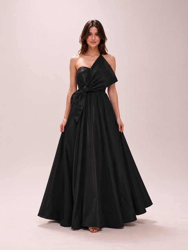 Women's Strapless Bow-Trim Gown