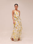 Belle One Shoulder Ruffle Gown
