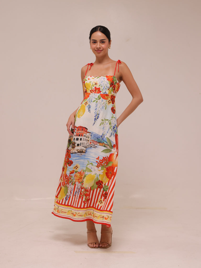 Sicilia Printed Midi Dress