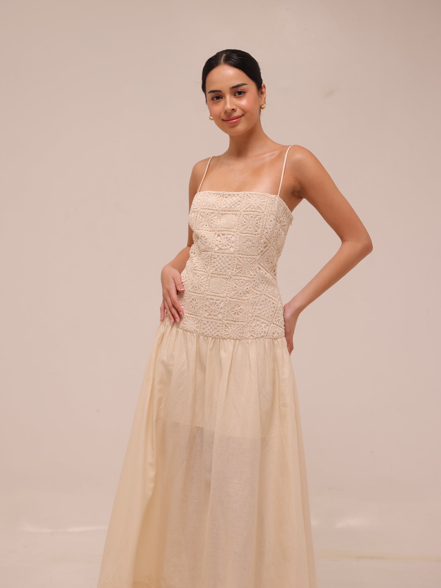 Cara Crochet Midi Dress