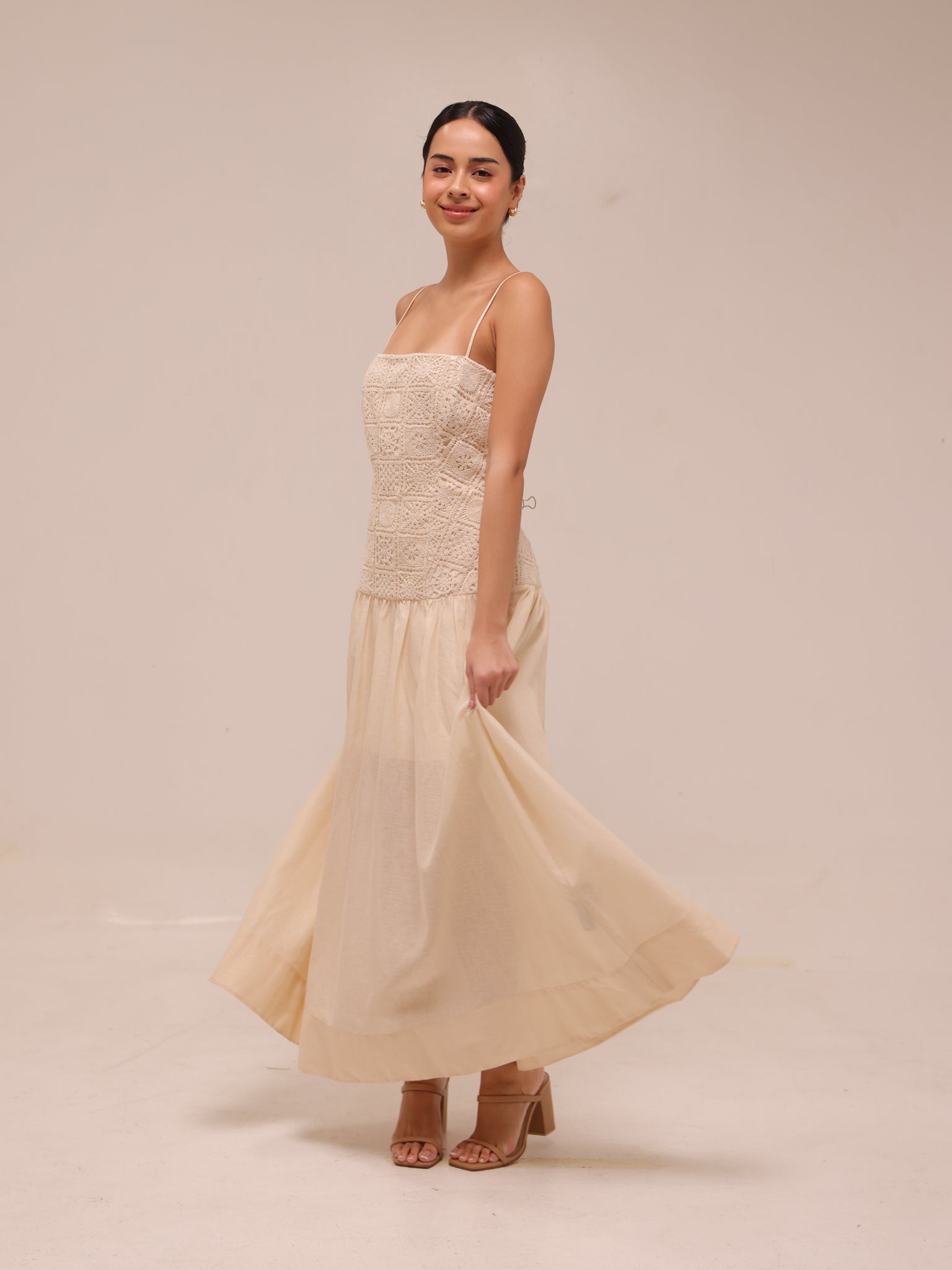 Cara Crochet Midi Dress