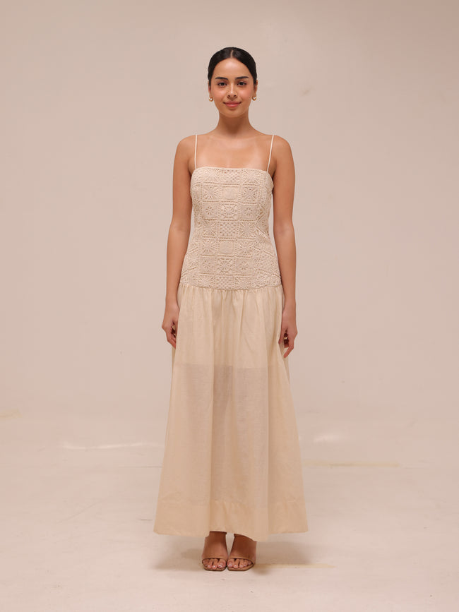 Cara Crochet Midi Dress