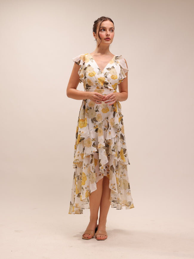 Tiffany Wrap Midi Dress