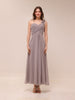 One-Shoulder Pleated Gown