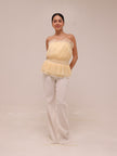 Strapless Tulle Banduea Top Yellow