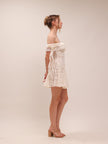 Off-Shoulder Lace Mini Dress