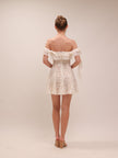 Off-Shoulder Lace Mini Dress