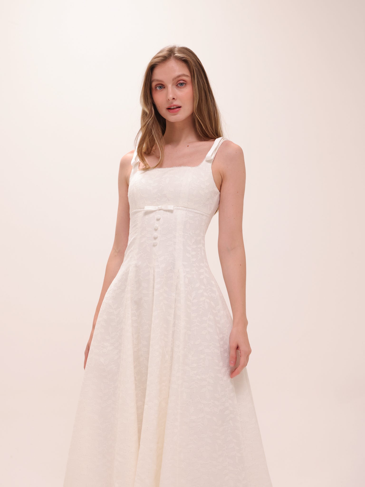 Bow Strap Midi Dress