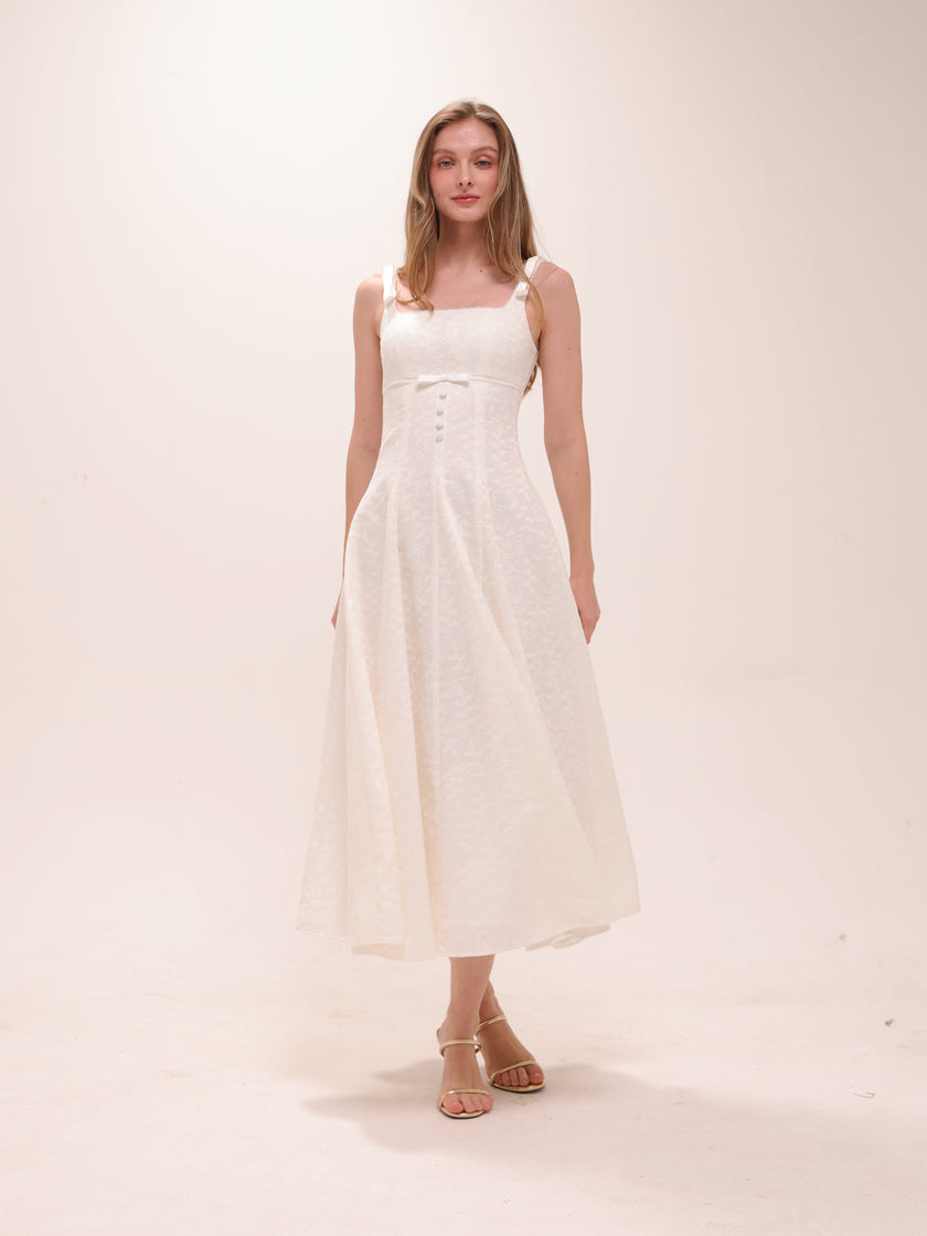 Bow Strap Midi Dress
