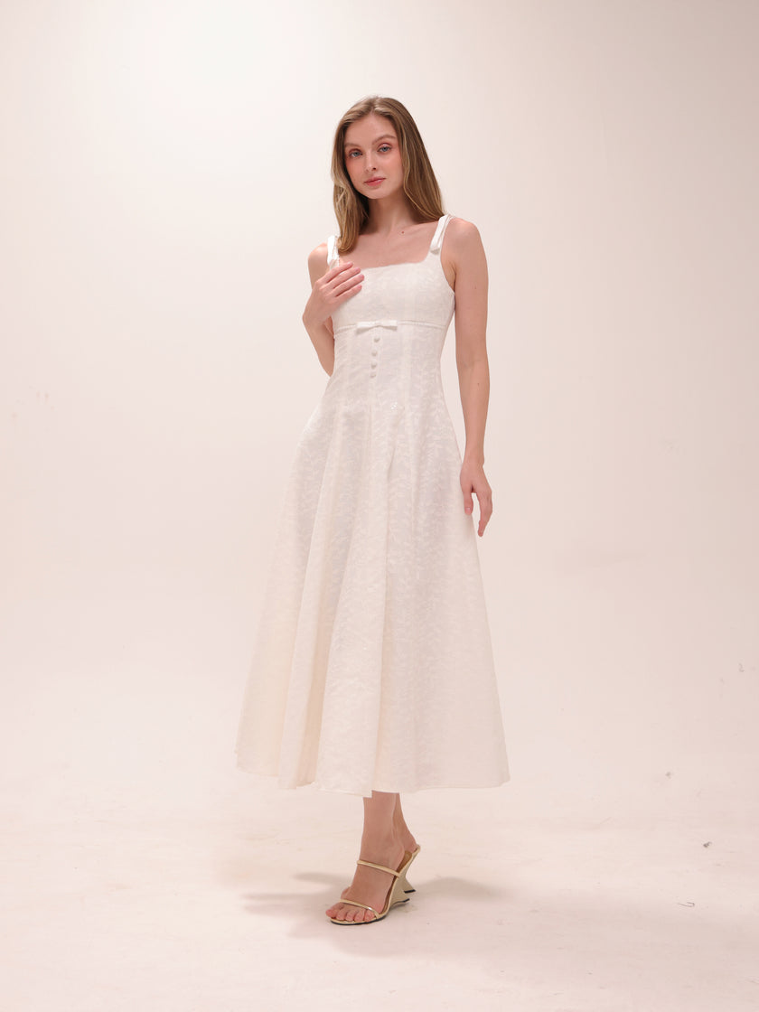 Bow Strap Midi Dress