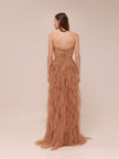 Nude Bustier Tulle Gown
