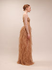 Nude Bustier Tulle Gown