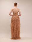 Nude Bustier Tulle Gown