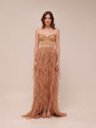 Nude Bustier Tulle Gown