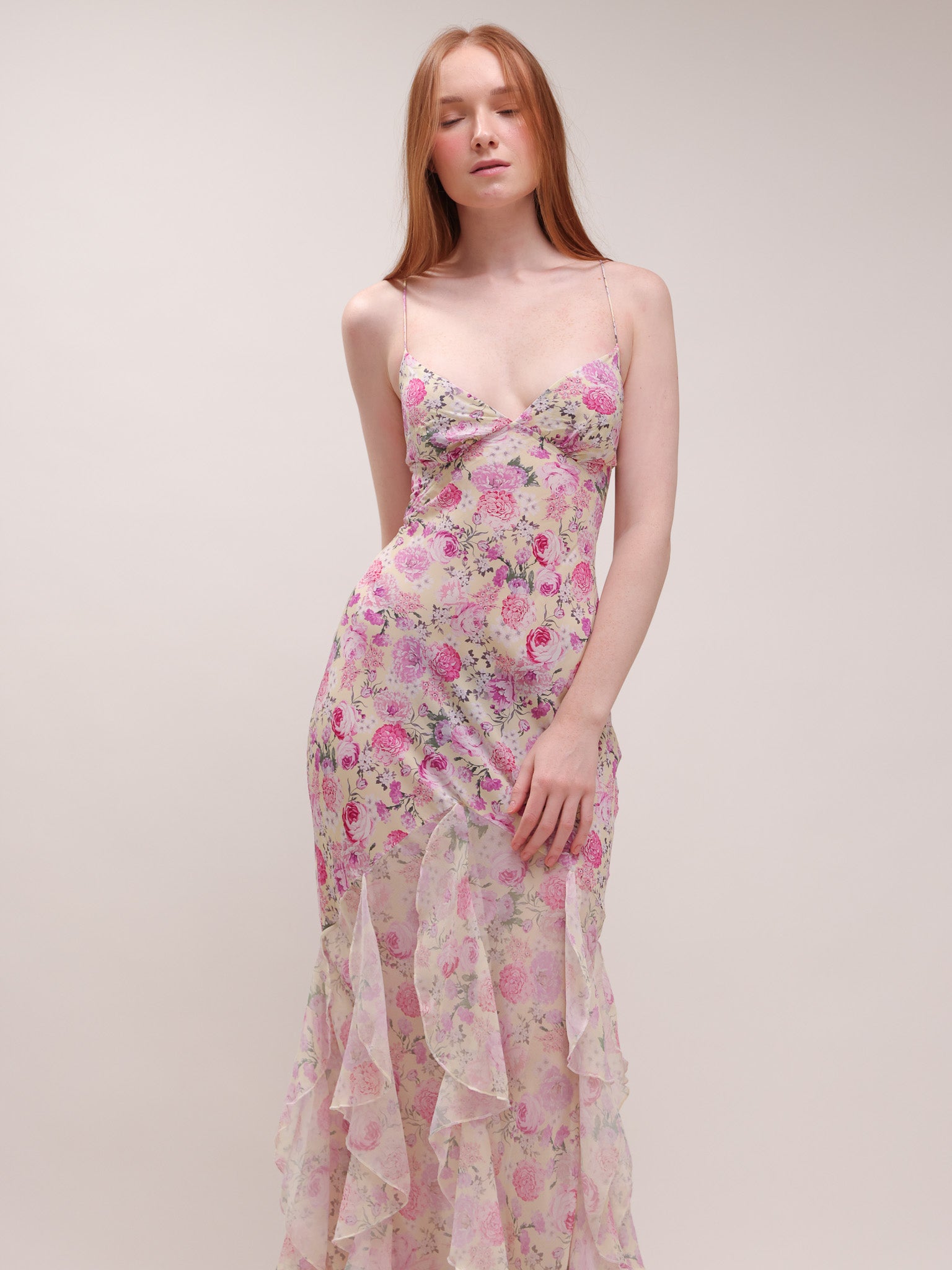 Elea Floral Maxi Dress by For Love & Lemons for Rent