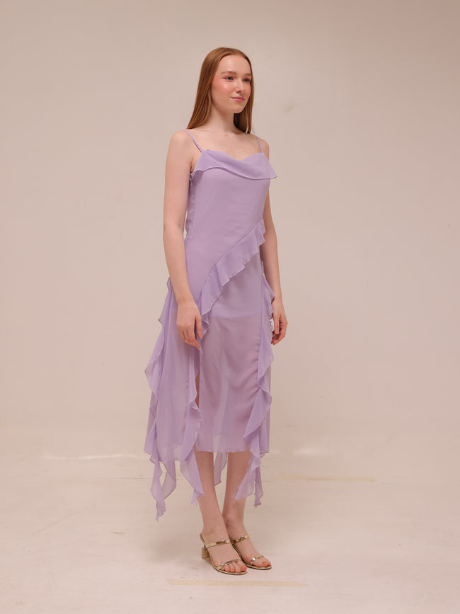 Poppy Asymmetrical Ruffle Dress