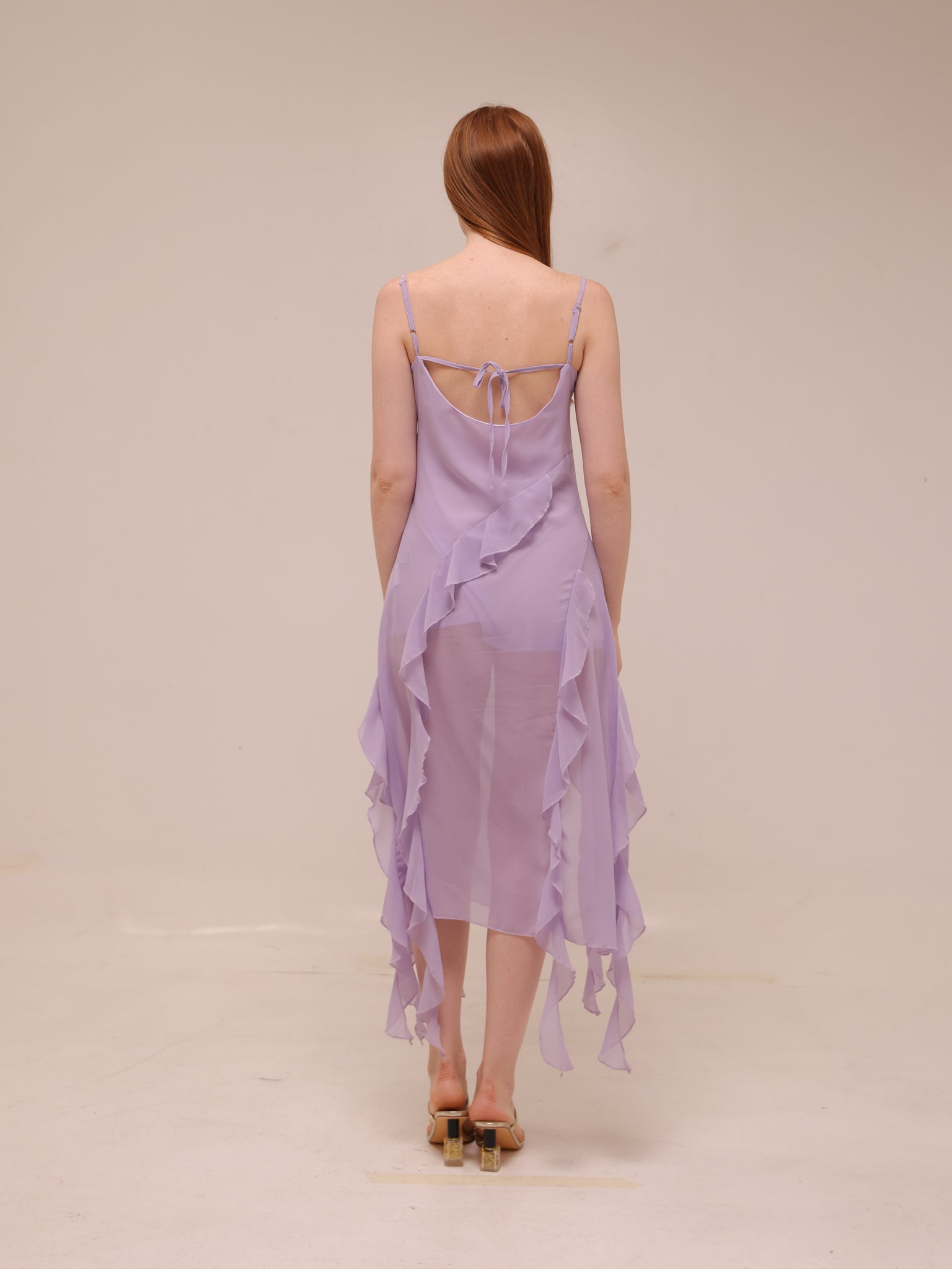 Poppy Asymmetrical Ruffle Dress