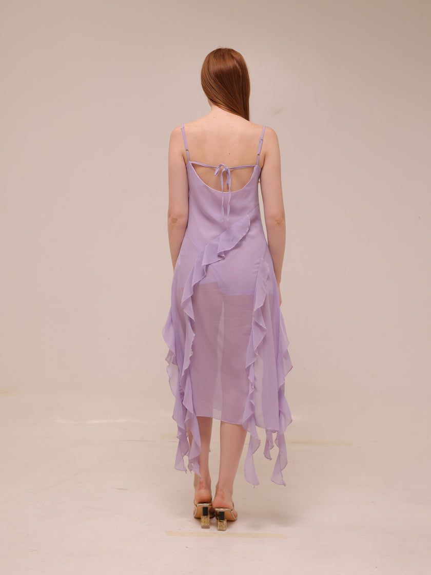 Poppy Asymmetrical Ruffle Dress