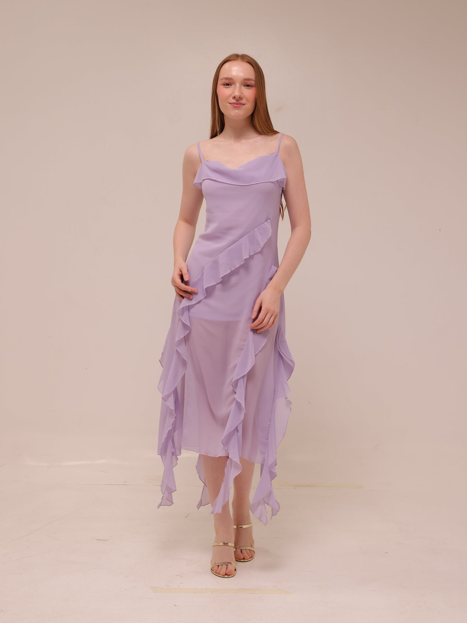 Poppy Asymmetrical Ruffle Dress