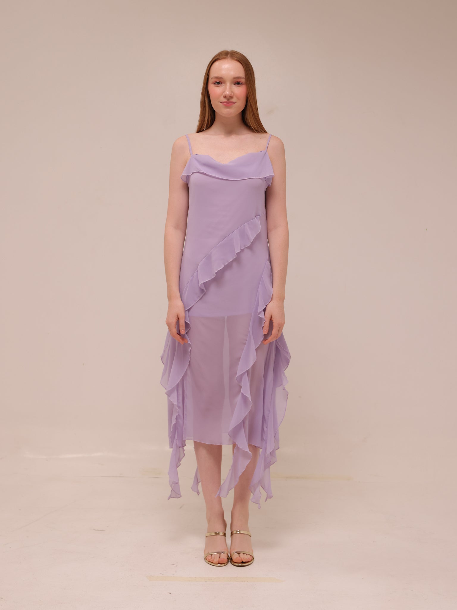 Poppy Asymmetrical Ruffle Dress