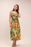 Yellow Bananart 3D Bodice Midi Dress