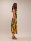 Yellow Bananart 3D Bodice Midi Dress