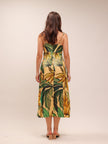 Yellow Bananart 3D Bodice Midi Dress