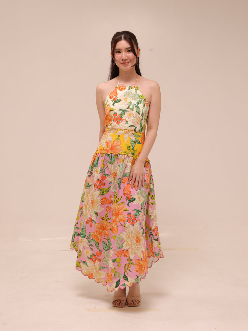 Guaragarden Floral-Print Maxi Dress